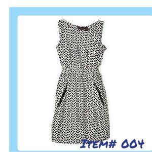 Geometric Office Casual Dress #004